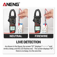 Digital Clamp Meter AC Current Multimeter 4000 Count Voltage Ohm NCV Tester