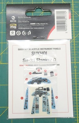 Red Fox Studios 1/48 Sukhoi Su-33 Flanker D Instrument Panels Minibase 48028