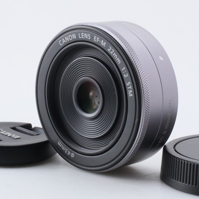 【MINT】Canon EF-M 22mm F2 STM Silver Pancake Lens for EOS M Mirrorless Cameras