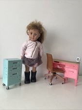 Our Generation Doll Bundle Of Furniture Desks Chairs Plus  Designer Doll Unit OG