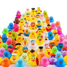 100Pcs Rubber Ducks in Bulk for Jeeps, Bath Toys Party Favors   Cute Mini Duc...