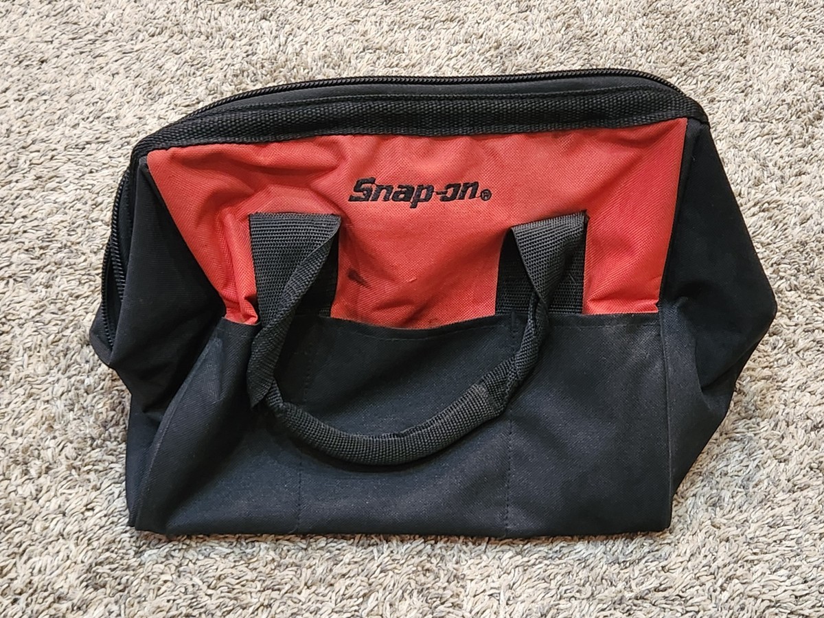 Snap-on Tools Red Tool Bag Canvas Drill Storage Multiple Pockets
