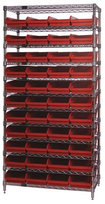 Quantum Storage Systems - WR12-104YL - 74 H x 36 W x 18 D 12 Shelf 800 lb/shelf