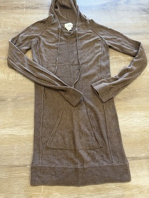 YA YA Silk & Cashmere Tunic long sweater Brown Bohemian Size Medium