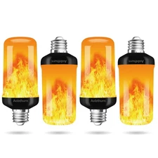 Flame Light Bulbs, 4 Modes LED Flame Effect Light Bulb, E26 Base Flickering L...