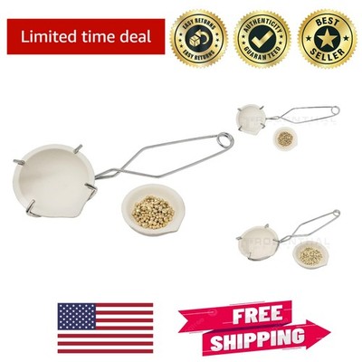 Compact Italian Heat Resistant Crucibles for Gold & Silver Melting - Set of 2