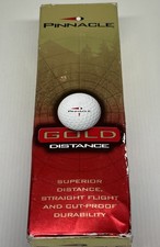 Pinnacle Gold Distance Golf Set of 3 Balls Made in USA Open Box