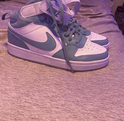 Nike Air Jordan 1 Mid SE Kids Low Top Leather Blue/White US 7.5 CD7782