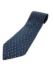 Salvatore Ferragamo Men's Silk Nylon Tie with Hedgehog Print
