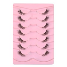7 Pairs Half Cat Eye Lashes Wispy Natural Look Fluffy False Eyelashes 3/4 C C...