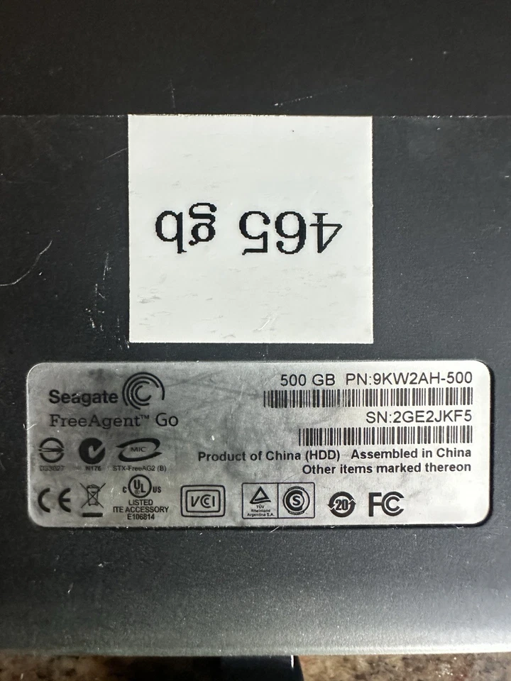 Seagate FreeAgent Go 500 GB USB 2.0 External Hard Drive With USB Cable - Image 3 of 3