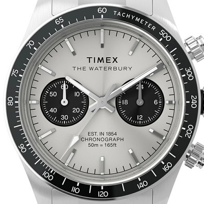 Timex Waterbury Heritage Chronograph 39mm Silver Stainless Steel