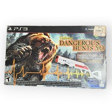 PS3 Cabela's Dangerous Hunts 2013 Top Shot Fearmaster Wireless Gun Game NEW
