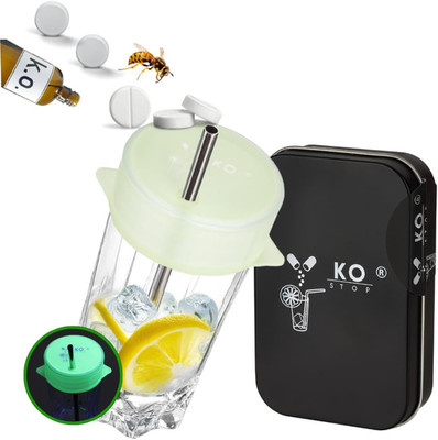 Ko Stop | Silikondeckel Getränke Schutz Vor Ko Tropfen | 5Er Set | Glasabdeckung