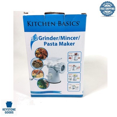 Kitchen Basics 3-in-1 Meat Grinder, Sausage Stuffer & Pasta Maker
