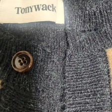 Tony Work Large Navy Knit Cardigan Size L