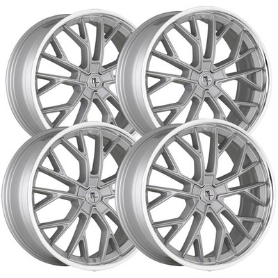 (Set of 4) Modern Luxury MLF14 22x8.5 5x112/5x4.5'' +35mm Brushed/SSL Wheels Rims