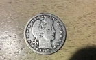 1915 D Barber Silver Quarter Very Good 25c Set Break Actual coin pictured