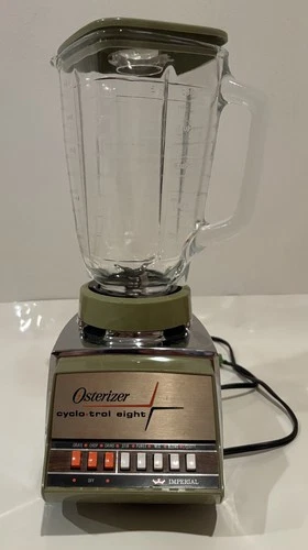 Vintage Osterizer Cyclo-Trol Eight Blender Avocado Green Model 548-05A