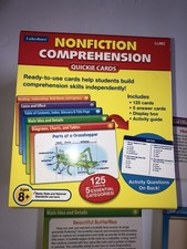 Lakeshore Nonfiction Comprehension Quickie Cards LL862 Educational Reading Set