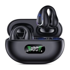 Open Ear Clip Wireless Earbuds Bluetooth 5.3, Sports Earphones Built-in Micro...