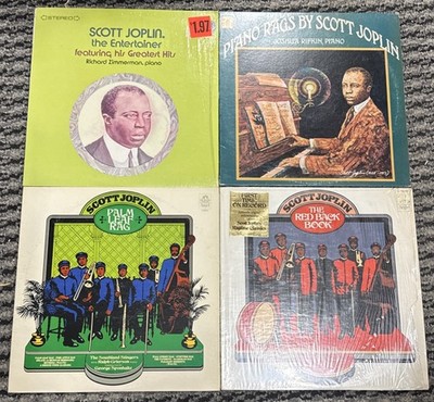 SCOTT JOPLIN 4 LP Lot - Entertainer Palm Leaf Rag Red Back Book Rags 