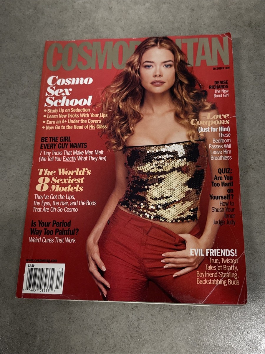 Cosmopolitan Dec 1999 Denise Richards Cover + Intact Love Coupons