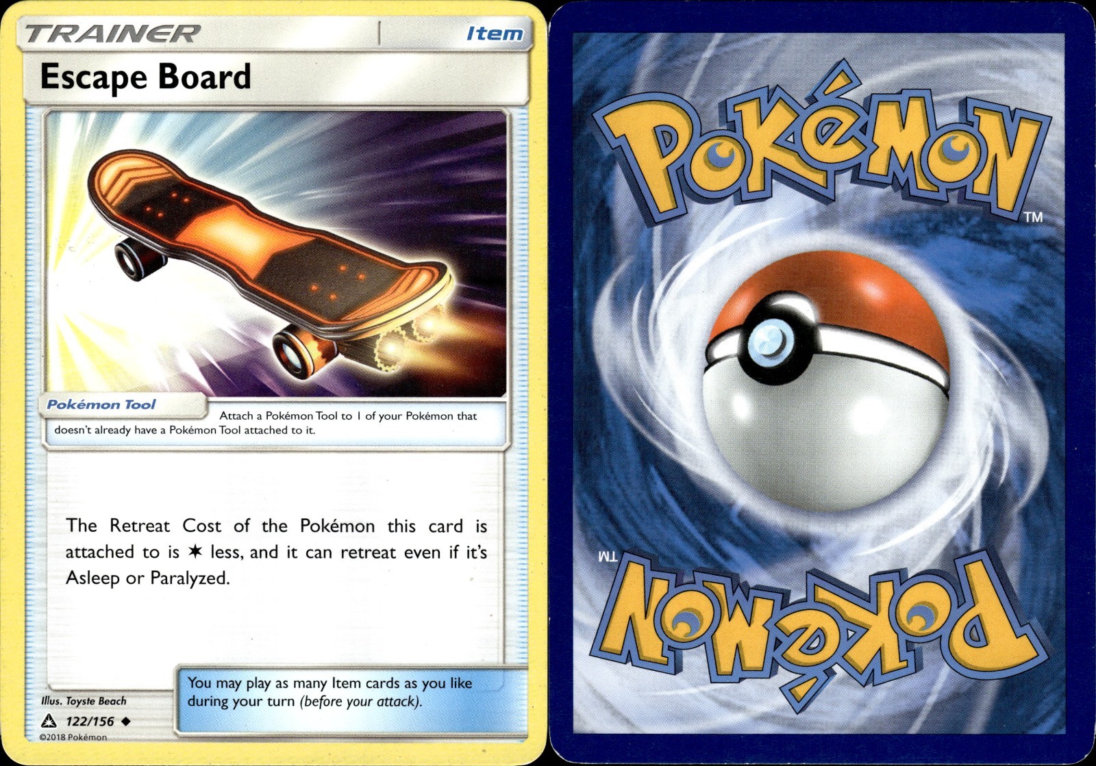 Escape Board 122/156 | Sun & Moon - Ultra Prism | Pokemon TCG | ENG | Uncommon