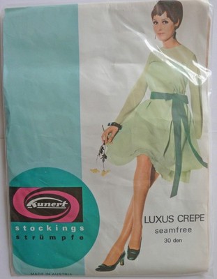 Kunert mittelgroße Vintage Luxus Krepp 30 Den nahtlose Strümpfe in dunkelbraun