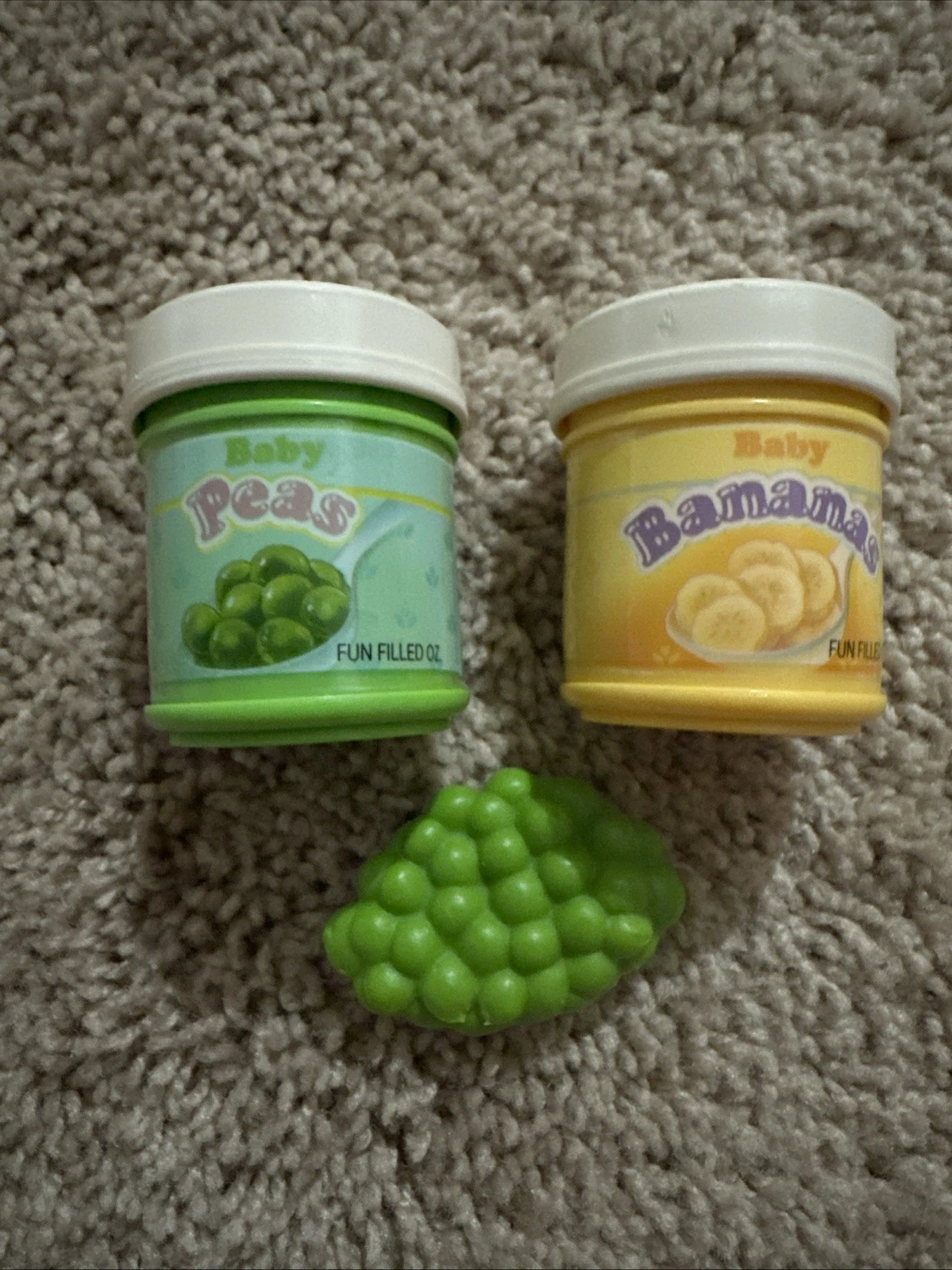 RARE Vintage 1987 Fisher Price Baby Doll Food Bananas And Peas Jars With Lids
Opens in a new window 