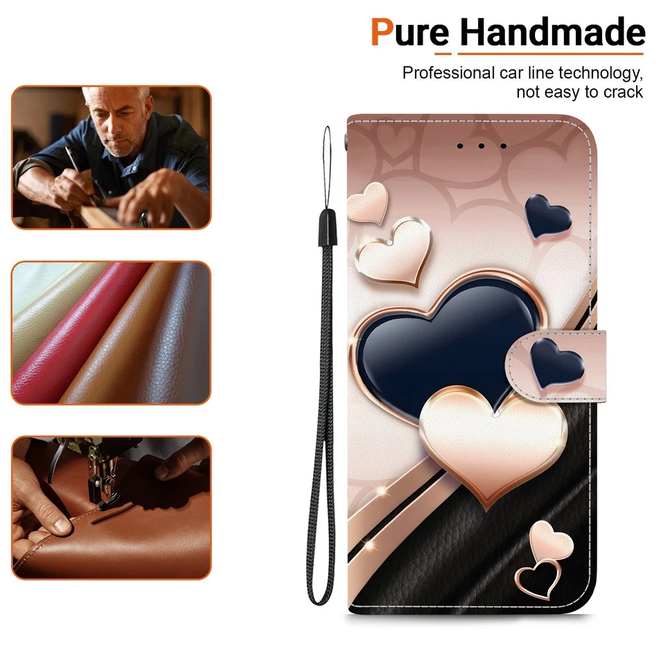 Painted Flip Magnetic Case Kickstand For Samsung Galaxy S25 S24 S23 S22 S21 S20+ - Image 2 of 4
