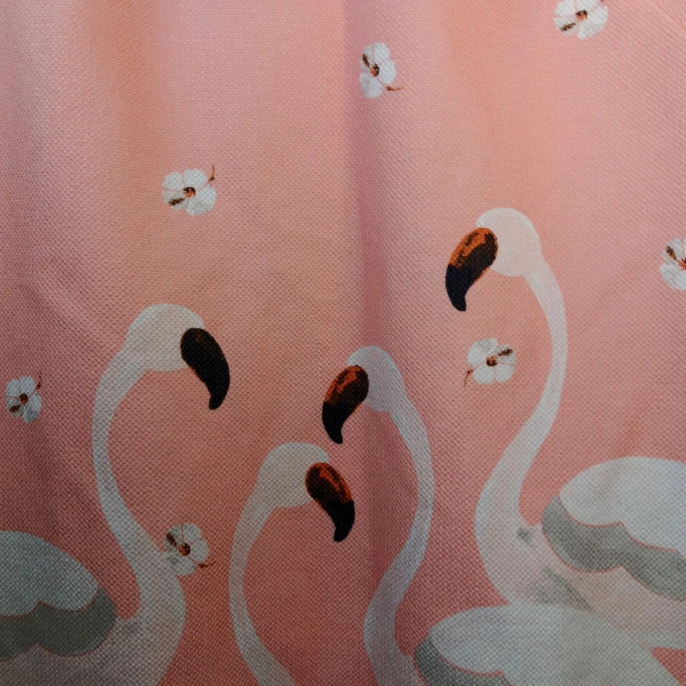 JULIAN TAYLOR румяна розовый ФЛАМИНГО Fit & Flare платье цветочный v-образным вырезом размер 14 ретро  - Изображение 3 из 4