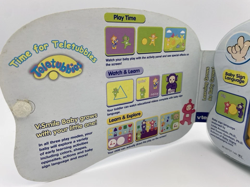 Teletubbies Time for Teletubbies Vtech V.Smile Baby Game Cartridge Learning New - Image 3 of 4