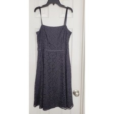 Ann Taylor Black Evening Floral Lace Sleeveless Cocktail Formal Size 8