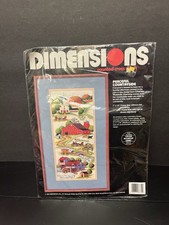 Dimensions 3739 Peaceful Countryside Counted Cross Stitch Kit Farm Church NEW