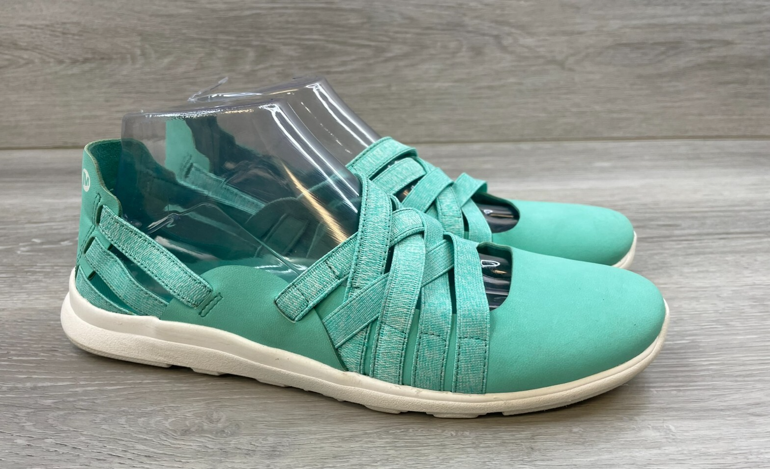 Scarpe Merrell Atlantis donna blu 8 5 trekking tessuto cinturino casual comode