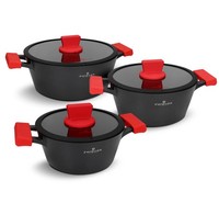 Zwieger Topfset 6-Tlg Aluminium Greblon Antihaftbeschichtung Induktion