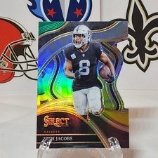 2023 Panini Select #250 Josh Jacobs Las Vegas Raiders Green and Yellow Die-Cut