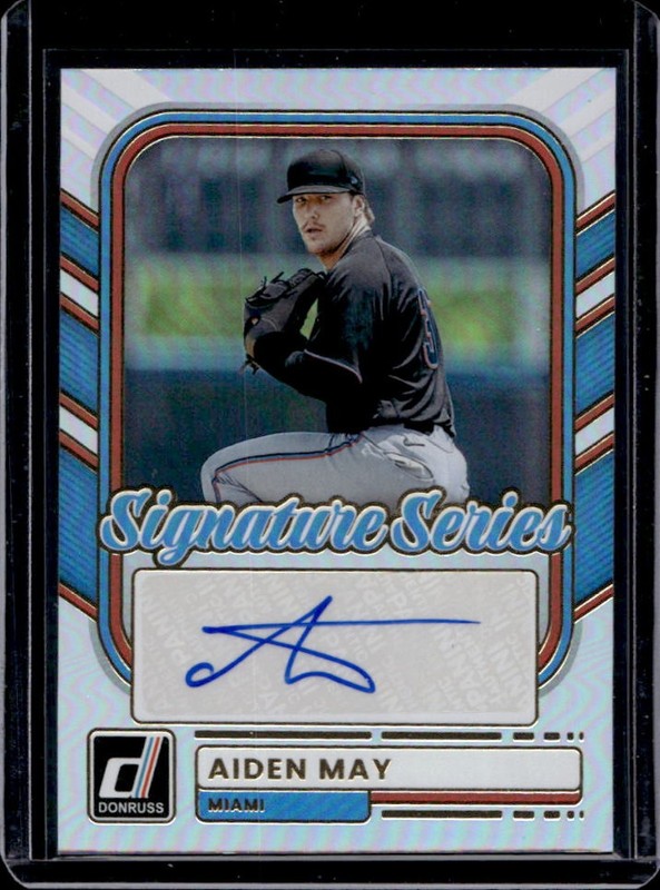 2026 Panini Donruss Aiden May Signature Series Auto Autograph #SS-AM Marlins