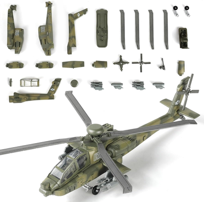#ad 1:72 Scale AH 64 Apache Quick Build Helicopter Model Kit Plastic Toy Assembly Mi $36.99