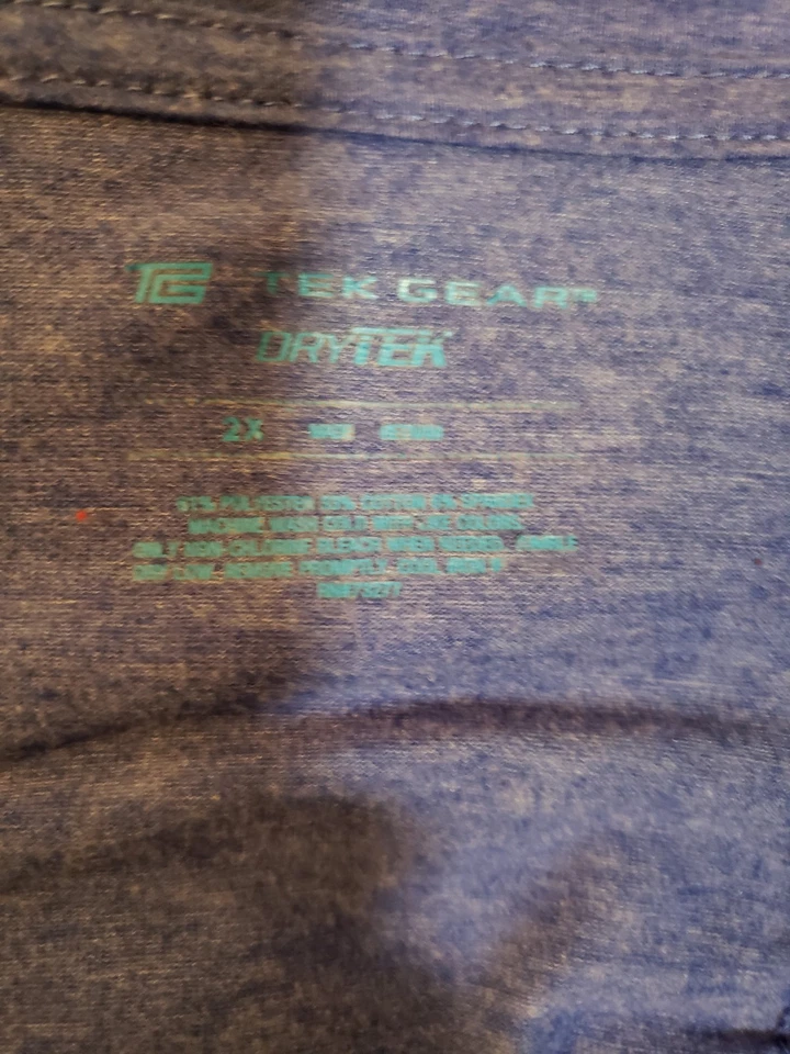 Women's 2X Tek Gear Dry Tek Long Sleeve Blue Shirt (H40) - Image 4 of 4