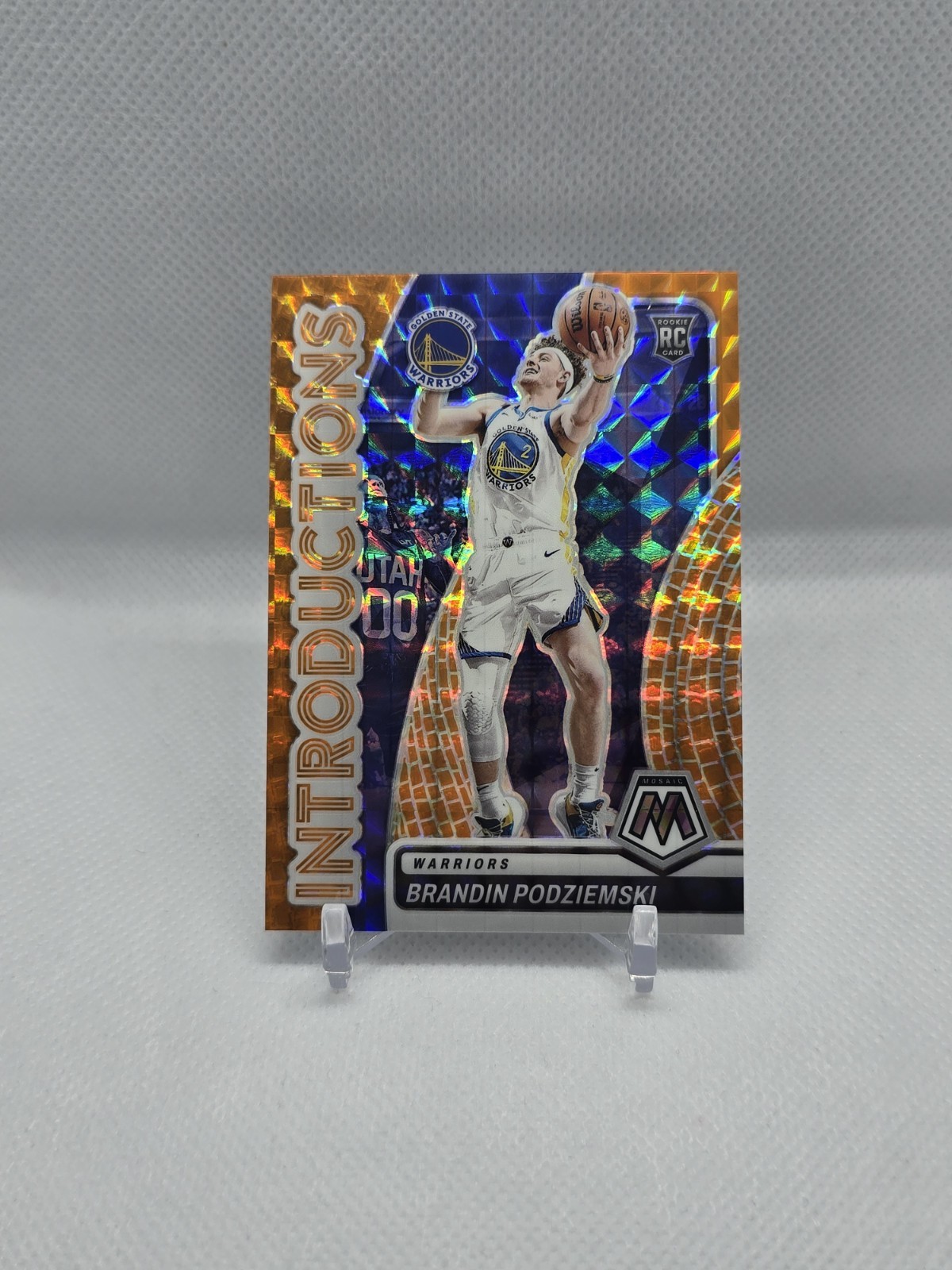 2023-24 Panini Mosaic Introductions Brandin Podziemski #16 Orange 38/49