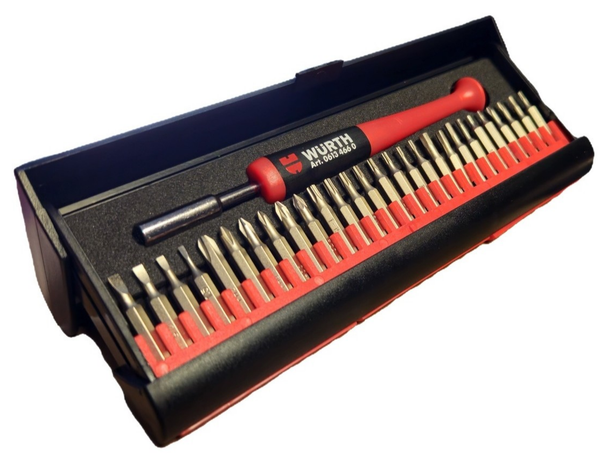 Würth Feinmechaniker Uhrmacher Werkzeug Bitsatz Bit Schraubendreher Set 29 Tlg.-image
