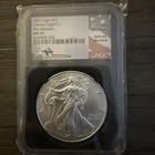 2021 $1 American Silver Eagle NGC MS70 US Coin Type 1 Heraldic FDOI Mercanti Sig