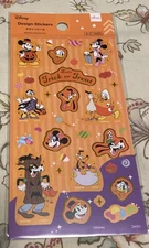Disney Daiso  Halloween Sticker Sheet  Mickey Mouse Donald Duck Minnie Mouse 🎃