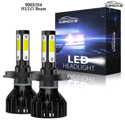 AUIMSOCO Super Bright H4 9003 LED Headlight Kit Bulb High Low Beam White 40000LM