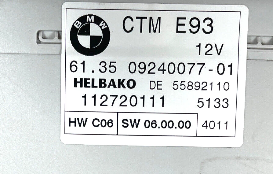 2007-2014 BMW 328i 335i ТРАНСФОРМИРУЕМЫЙ ВЕРХНИЙ МОДУЛЬ 61.35 09240077-01 - Изображение 2 из 3
