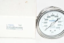 NEW Stark Industries 46S-10K-C Pressure Gauge 4'' 4.00'' Pressure Gauge 1/4'' NP