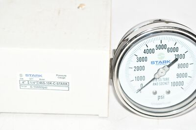 #ad NEW Stark Industries 46S 10K C Pressure Gauge 4#x27;#x27; 4.00#x27;#x27; Pressure Gauge 1 4#x27;#x27; NP $87.98