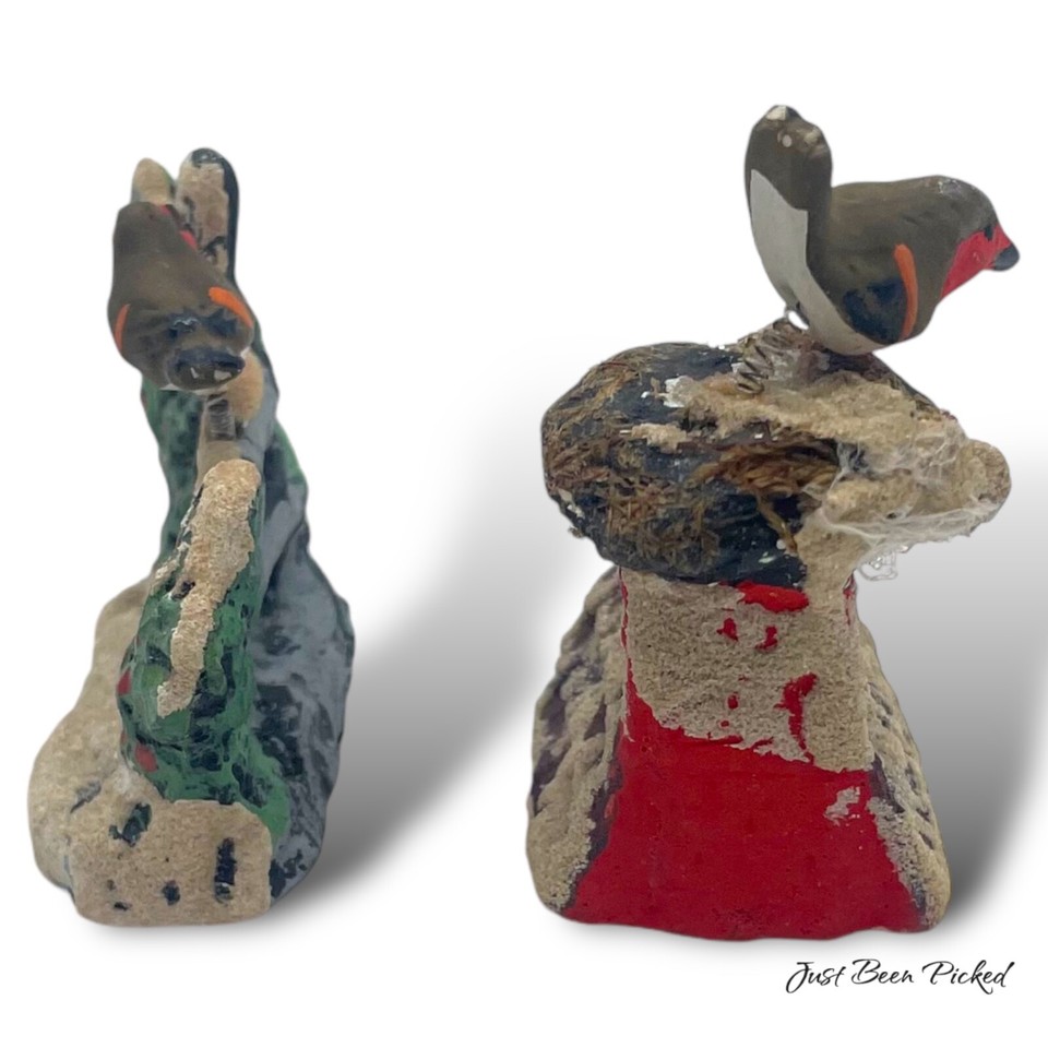 German Composite Christmas Birds Roof House Fence eBay